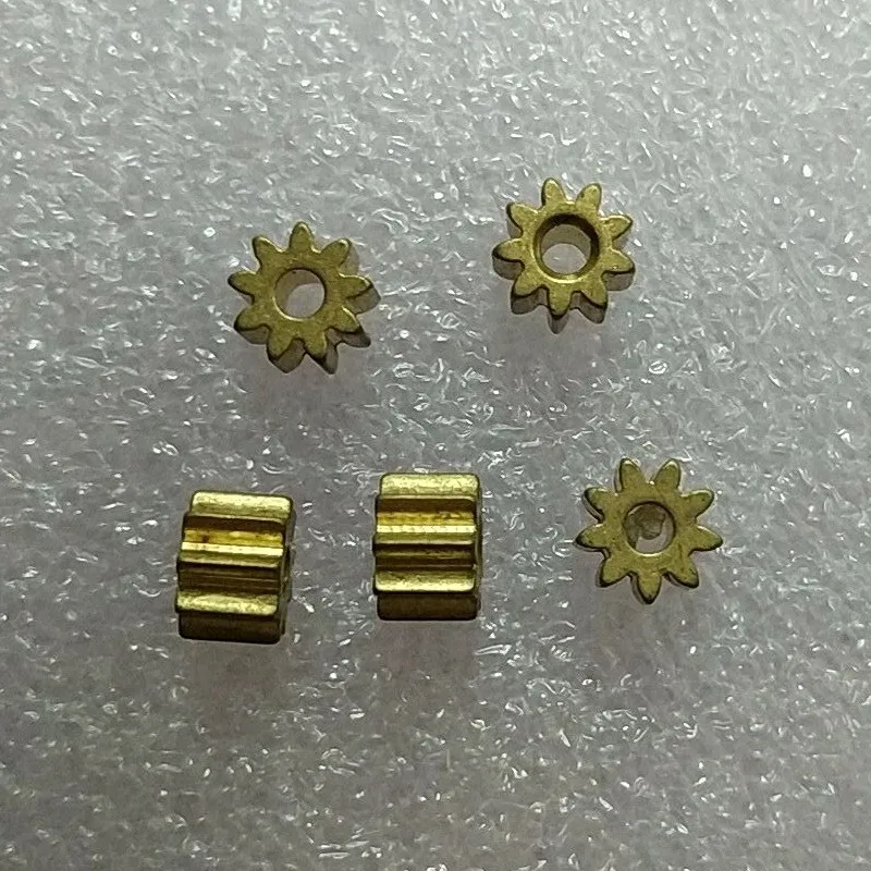 

5pcs/lot, Metal gear 0.6 mode 9 teeth aperture 2mm motor gearbox gear