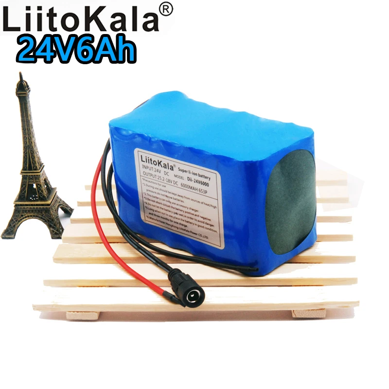

Liitokala24V6ah lithium battery pack 6000mA 6S3P rechargeable battery bms protection board equipment motor power supply