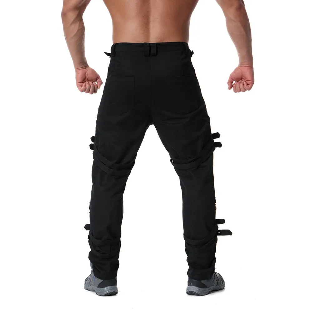 Мужские модные брюки-карго в стиле хип-хоп, панк-рок, хип-хоп, индивидуальная уличная одежда на молнии, мужские повседневные винтажные свободные брюки, тренировочные штаны цвета хаки
