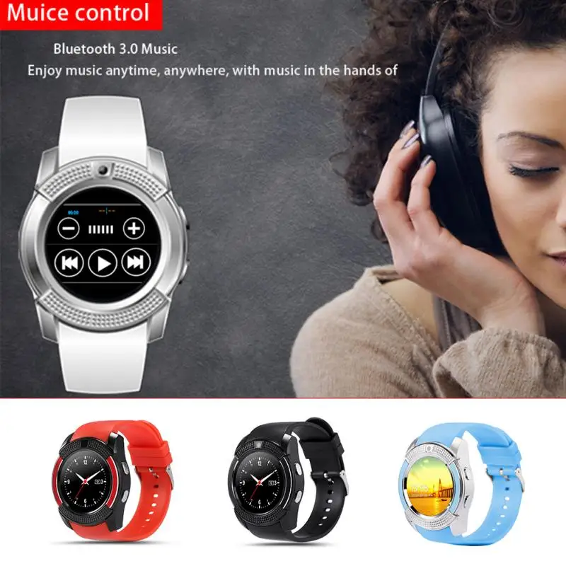 

Bluetooth V8 Smart Watch reloj deportivo for School Students SIM GSM Card Smart Watch Health Clock Sports Exercise Pedometer