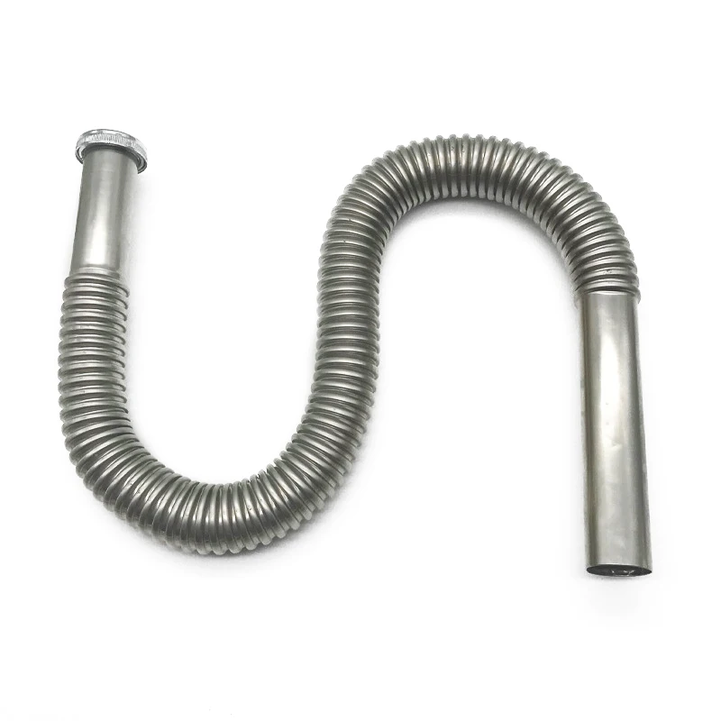 Stainless Steel Siphon Flexible DN30 Sink Waste Set Sink Drain Hose 80cm For Bathroom Drain Accessories