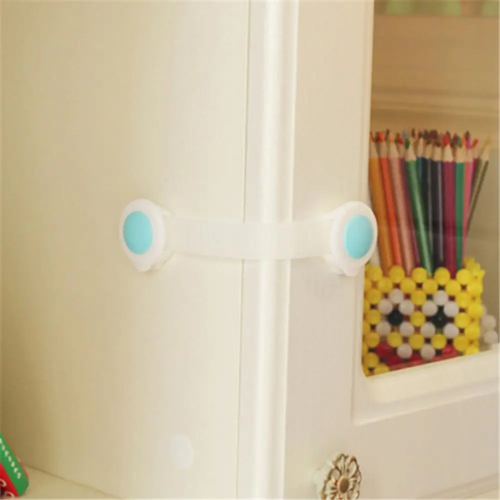 Long Multifunction Drawer Door Cabinet Cupboard Toilet Safety Locks Baby Kids Safety Care Plastic Locks Straps Infant Baby Safe - Цвет: Blue