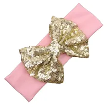 Hot Best Gift For Child Fashion Elastic Children Headband Cute Sequins Bow Baby Girl Hair Accessories New Wholesale