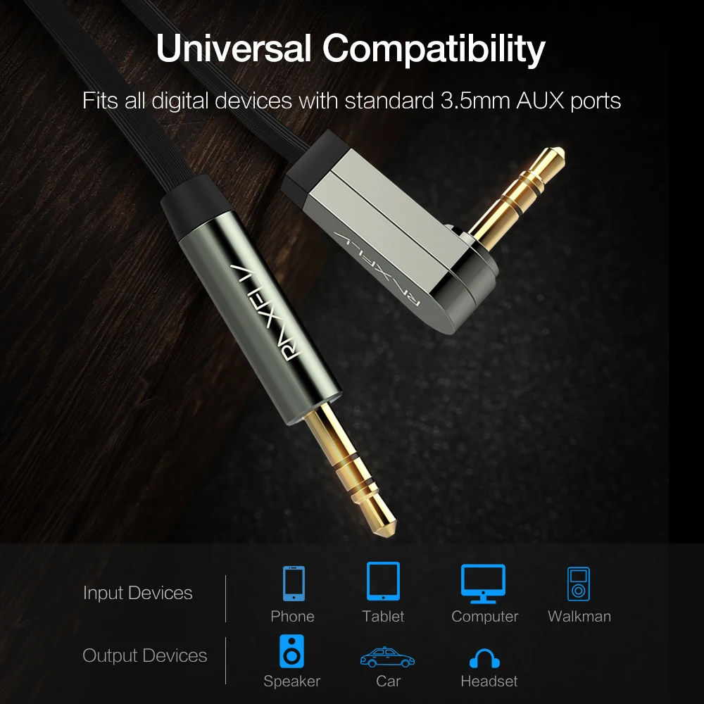RAXFLY 3.5MM Audio Cable For Car Speaker Flat 3.5 Jack Male to Male AUX Cable 90 Degree Angle Jack 3.5 Cables For Headphone MP3 RAXFLY 3.5MM Audio Cable For Car Speaker Flat 3.5 Jack Male to Male AUX Cable 90 Degree Angle Jack 3.5 Cables For Headphone MP3
