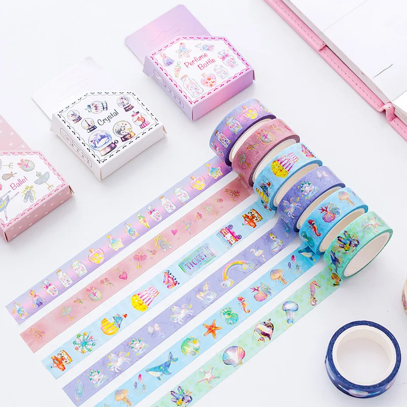 

1pc Kawaii Foil Washi Tape Scrapbooking Masking tape Stickers scrapbooking Washitape Washy tape sumikko 02585