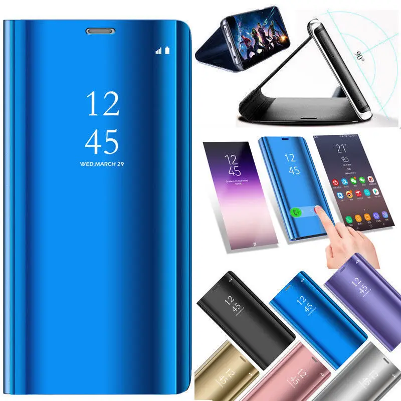 

Mirror Smart Case For Huawei P Smart 2019 P20 Lite P30 Pro P10 Nova 3 3i 4 Honor 10 Lite 8X 8 9 Lite V20 Play Mate 20 10 Cover