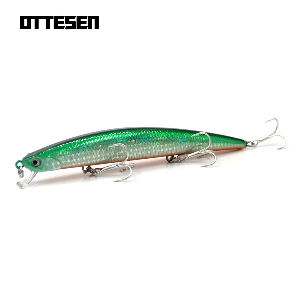 

OTTESEN 5pcs/lot 125mm 15g minnow fishing lure set sea fake lure hard bait fresh water pike bass pesca peche isca artificial