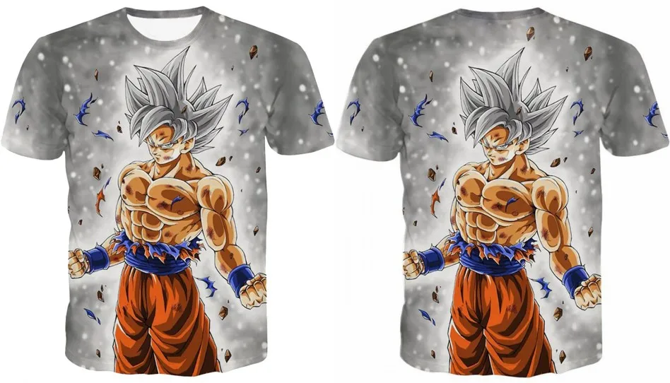 New Hot Dragon Ball Z Series Super Saiyan Son Goku Black Vegeta Battle Dragonball 3D Printed Men's T Shirt Summer Top Tees