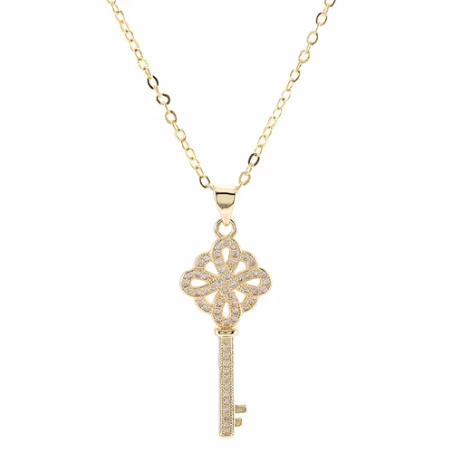Винтажное Горячее предложение, ожерелье с сердечком и подвесками, элегантный AAA CZ камень, плавающий Шарм, свадебное ожерелье, женское массивное ювелирное изделие - Окраска металла: As Photo