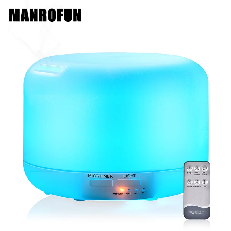 

MRF-004A 300ML Remote Control Ultrasonic Air Aroma Humidifier With 7 Color Lights Electric Aromatherapy Essential Oil Diffuser