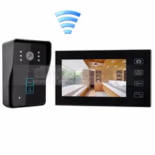 DIYSECUR Táctil Inalámbrico de 7 Pulgadas Video de La Puerta de Intercomunicación Teléfono Timbre Cámara de Sistema de Seguridad RFID