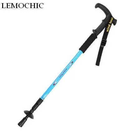 

LEMOCHIC High quality Brand Outdoor adjustable anti shock nordic walking poles hiking walking stick cane for old trekking poles