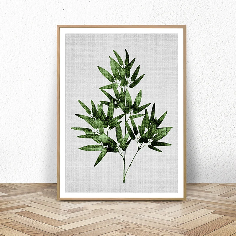 Bamboo Leaf Print, Tropical Wall Art, Botanical Printable, Tropical Bamboo Leaf Wall Art Print