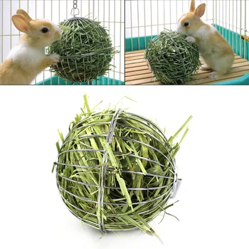 

2018 Stainless Steel Electroplated Round Sphere Grass Collecting Ball for Feeding Chinchilla Rabbit Guinea Pig and Other Pets