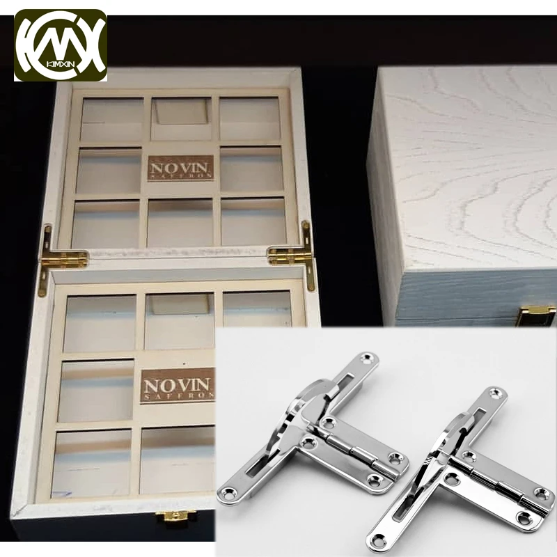 2 قطعة 43 * 45mm180deg عالية الجودة woodenbox إكسسوارات الأجزاء الداخلية للكمبيوتر # Jewelrybox المفصلي # Collectionbox # winecase كتم مفصلات Freeshipping