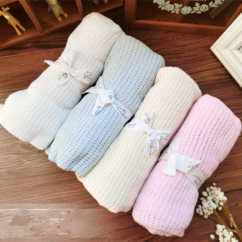 Minkey Baby Blankets Newborn Breathable Sleeping Swaddling Kids Car