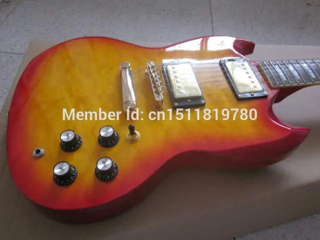 Best price at $176 Cheap Electric guitar Free shipping Wholesale new G sg g400 guitar/oem lp guitar with maple flame top/guitar in china