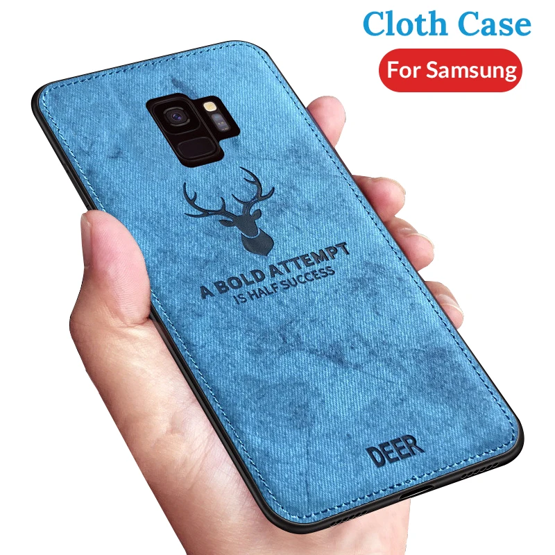 

Cloth Fabric Deer Case For Samsung Galaxy J6 2018 J4 J8 J6 Plus Soft Silicon Back Case For Samsung A7 2018 A6 A8 Plus A750 Cover