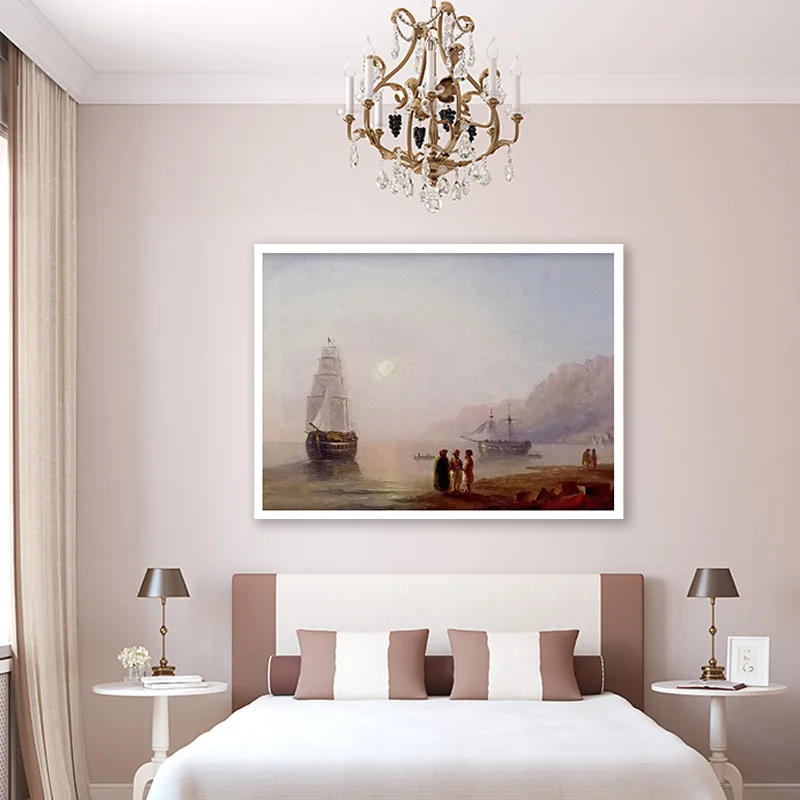 

diy painting by numbers ivan constantinovich aivazovsky a conversationon the shore,dusk landscape dencorative paint hand drawing