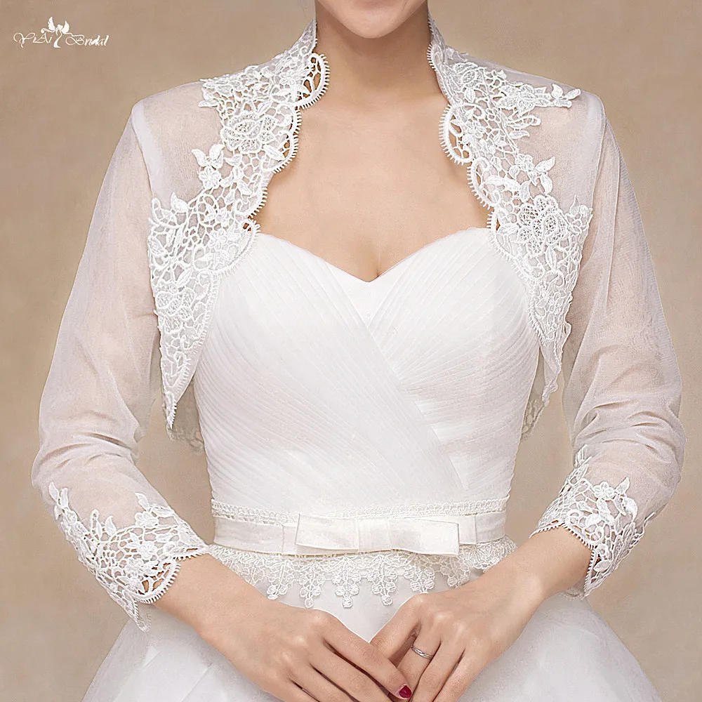 Bolero Venice Lace Long Sleeve Red RSJ118 Yiaibridal