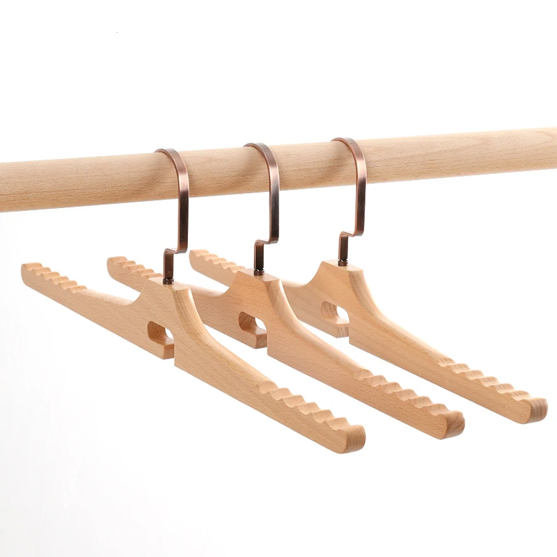 

48cm Adult solid wood trousers rack solid wood multifunctional clothes hanger for the household non-slip trousers clips