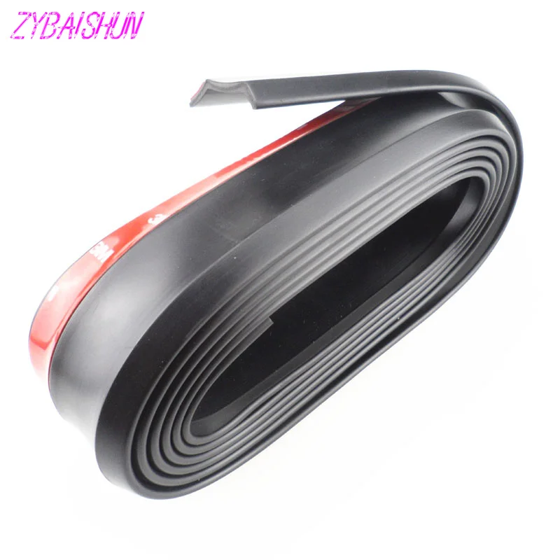 2.5 m front lip bumper car kit buffer tape soft black bumper for Audi