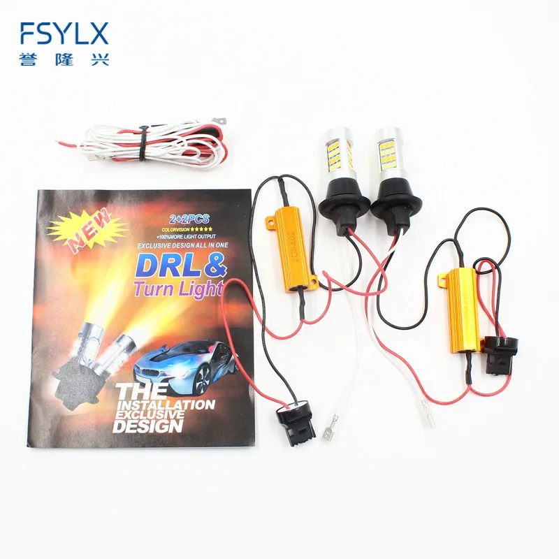 FSYLX безошибочный Canbus T20 7440 1156 3156 42SMD 2835 WY21W светодиодный лампочка для Toyota Prius