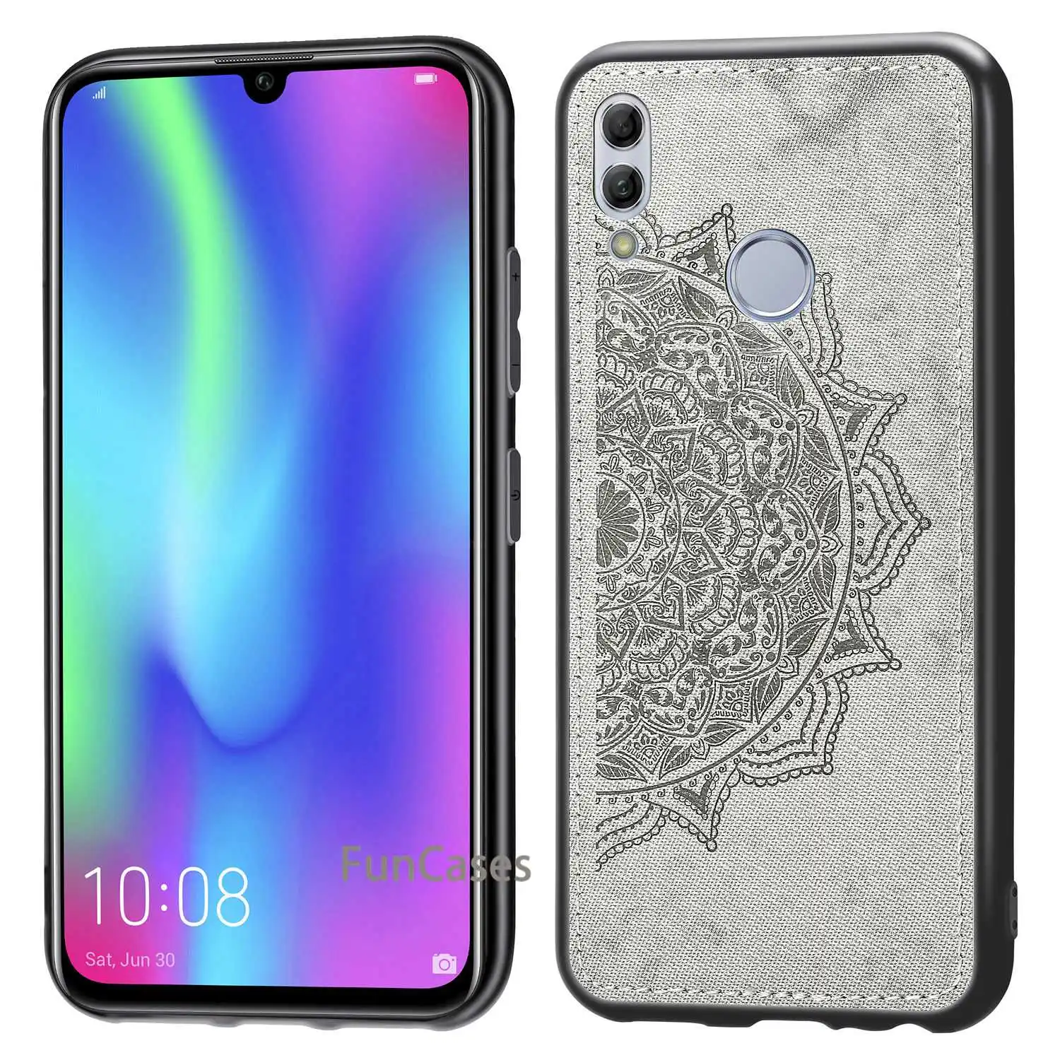 Для huawei P30 Pro Чехол Honor 10 lite Тонкий Жесткий ПК тканый тканевый текстурированный