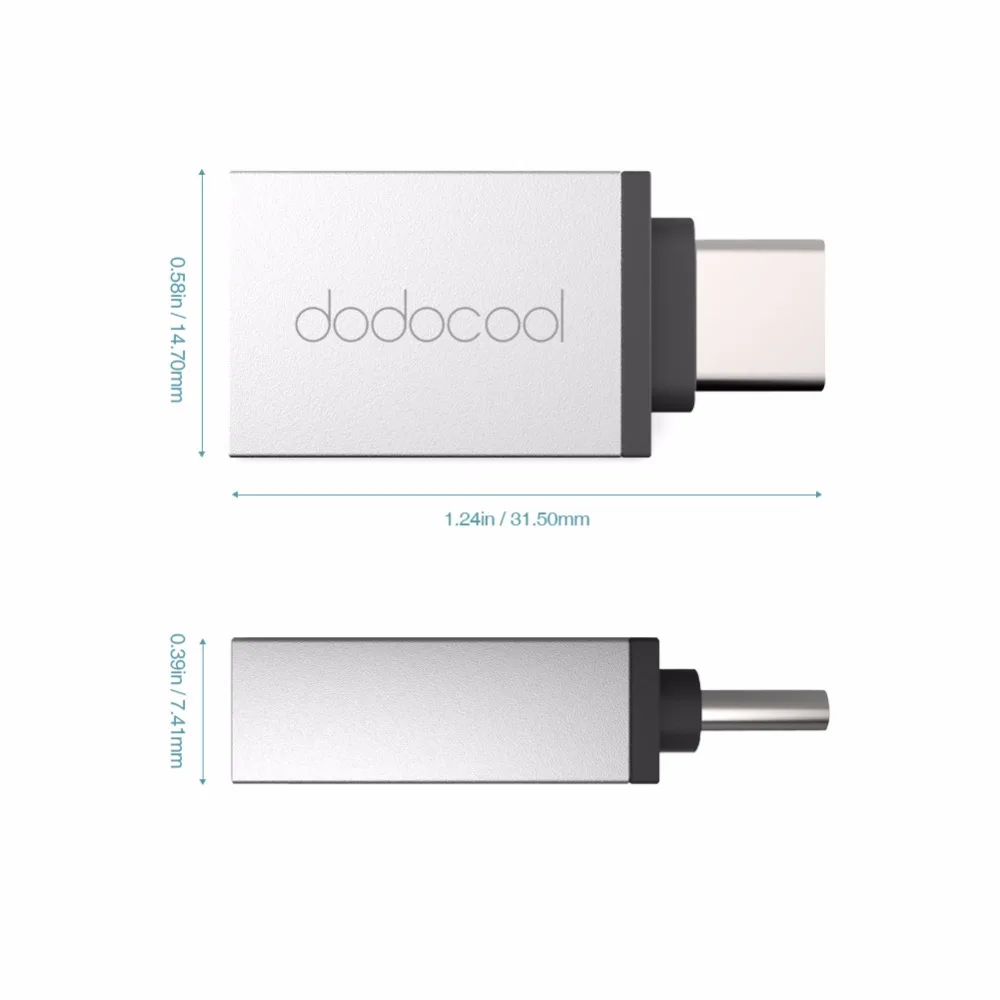 Dodocool Mini USB-C type-C к Micro USB адаптер преобразования type-C к USB 3,0 разъем для MacBook/ChromeBook Pixel/Nexus 5X6 P