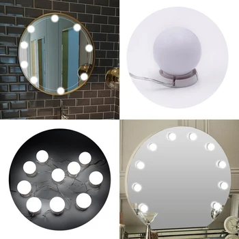 

10 pcs Studio Glow Make Up Super Bright Light Table lamp Bulbs Portable Cosmetic Mirror Light Kit Battery Powered Light Makeup