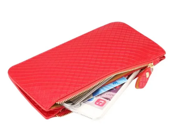 Shopping Lady Shoulder Hand Strap Mobile Phone Case Zipper