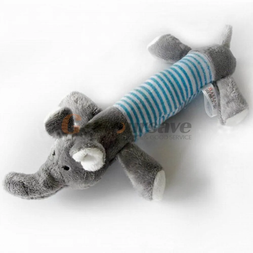 Новые игрушки для собак жевательная игрушка-пищалка для щенков скрипучий плюшевый звук утка свинья и слон игрушки 3 вида конструкций Новое поступление по всему миру - Цвет: Elephant