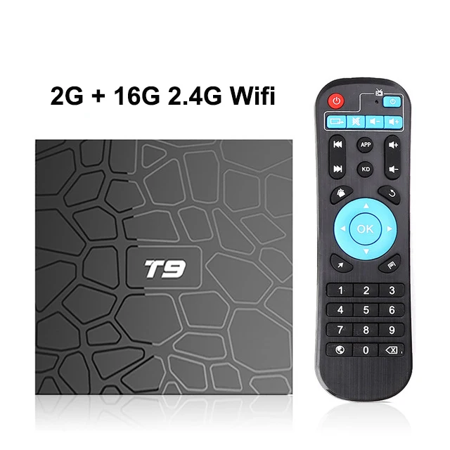 2GB 16GB T9 Android ТВ приставка Android 9,0 ТВ приставка 4 ГБ 32 ГБ 64 Гб Смарт ТВ Rockchip RK3318 1080P H.265 4 к GooglePlay Netflix медиаплеер PK H96 - Цвет: 2GB 16GB