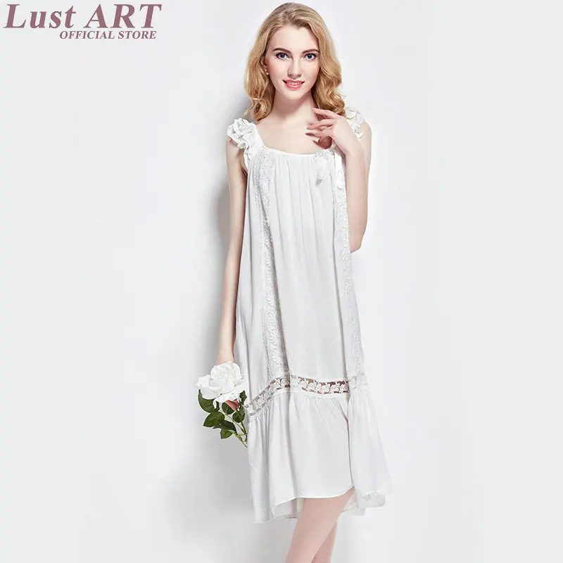 2016 spring elegant long nightgowns vintage white nightgown ladies long