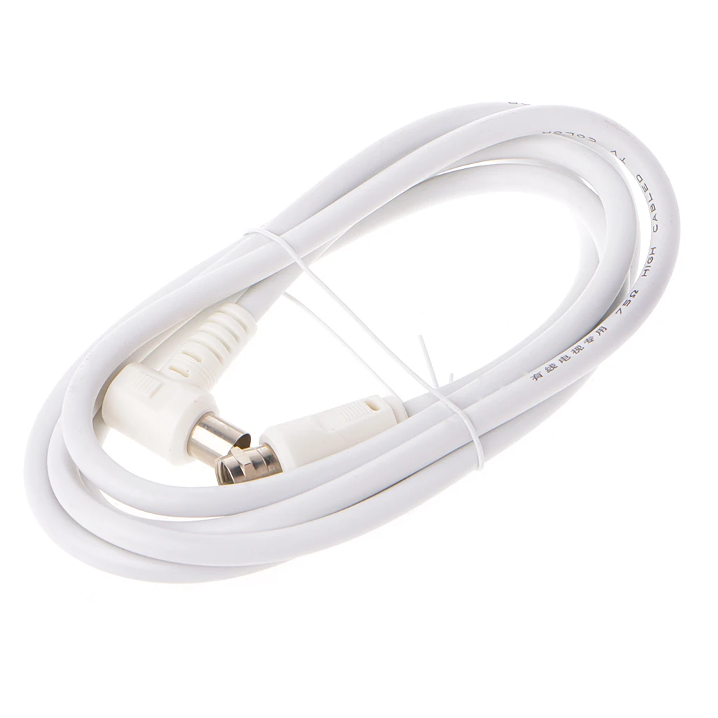 Câble Coaxial Coax Mâle - Coax Femelle Droit 10,0 m Blanc
