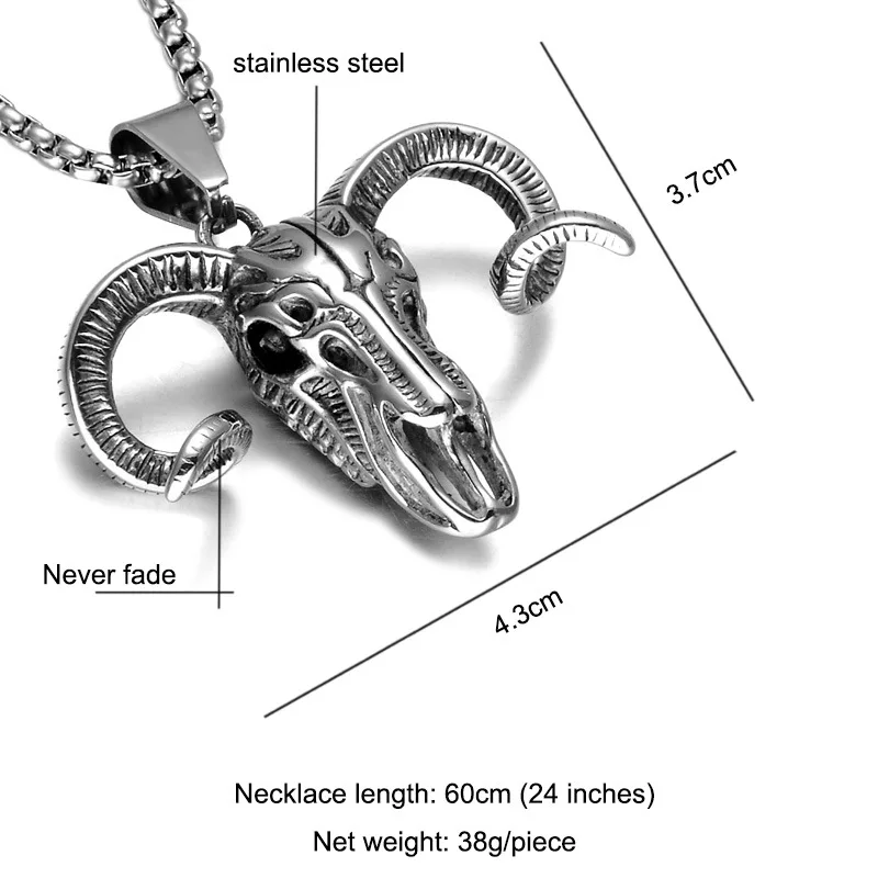 Кулон в виде рога череп козла кулон из нержавеющей стали 316L овцы|Подвески| |