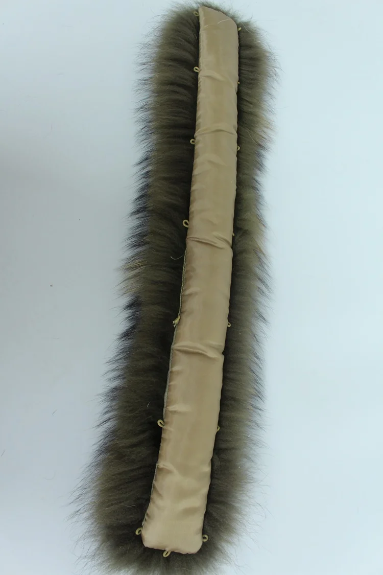natural real raccoon fur hoody trim collar (16)