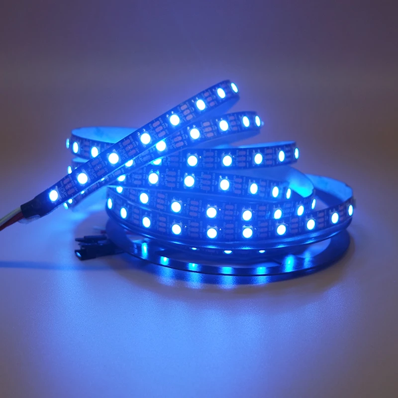 

DC5V WS2812B ws2812 RGB individually addressable Smart led pixel strip light Black/White PCB 30 60 leds/m WS2812 IC tape lamp st
