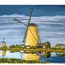 5838 датские ветряные мельницы-краска по комплекты номеров для взрослых DIY