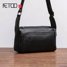 AETOO Head cowhide Shoulder Bag man small bag official document business Leather crossbody bag casual soft leather bag