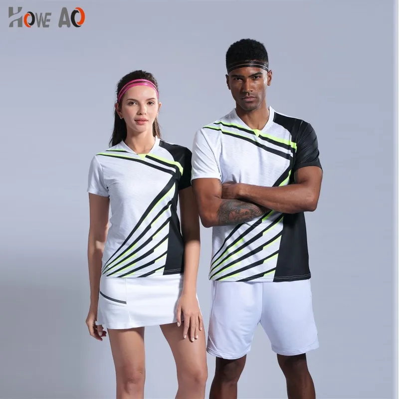 

HOWE AO Men Women Table Tennis Shirt Badminton Shirt Sport Jersey Women Tennis Women Clothes Quick Dry Breathable Sportswear