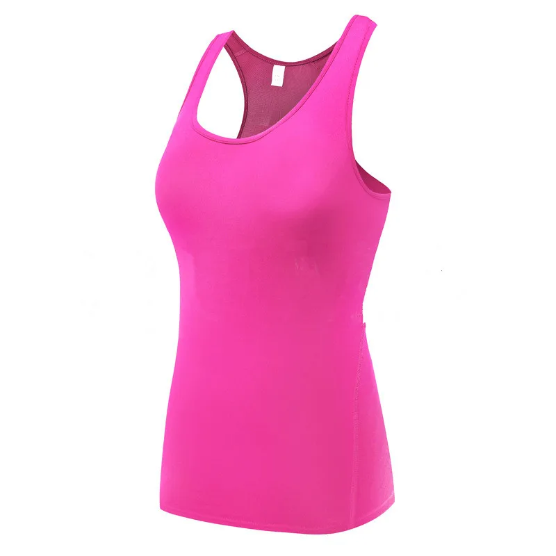 Для женщин Профессиональный тренажерный зал рубашки без рукавов Йога Топы Dry-Fit рубашки колготки спортивные футболки и майки для бега Фитнес Обучение Бег - Цвет: Pink