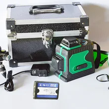 Портативный 12 линий 360 градусов лазерный уровень горизонтальный и вертикальный крест Зеленая лазерная линия