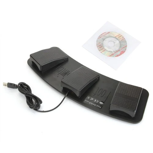 WSFS Hot FS3-P USB Triple Foot Switch Pedal Control Keyboard Mouse Plastic