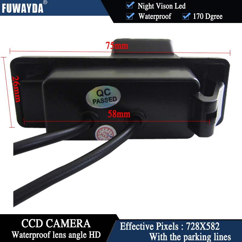FUWAYDA заднего вида запасная камера заднего вида CCD/170 градусов/со ссылкой LINE/водонепроницаемый/камера ночного видения для CITROEN C4/CITROEN C5