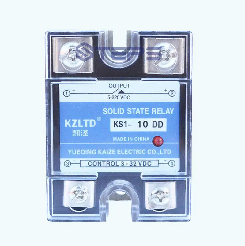 Solid state non contact relay 24V DC control DC 10A with lamp DC solid