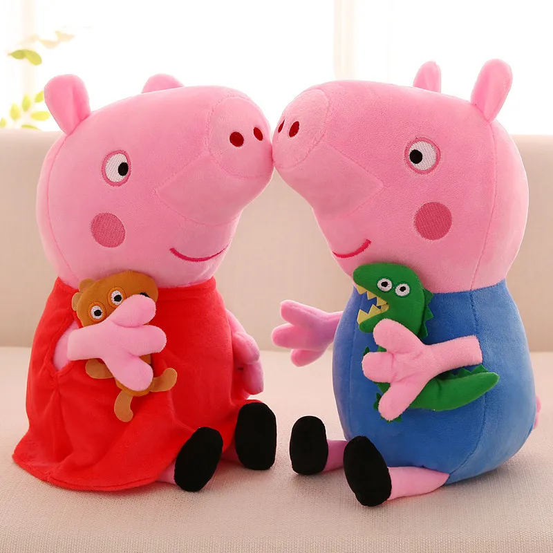 Peppa Pig George Pig 19 см плюшевые игрушки для детей девочки Детские День рождения животные плюшевые игрушки подарки