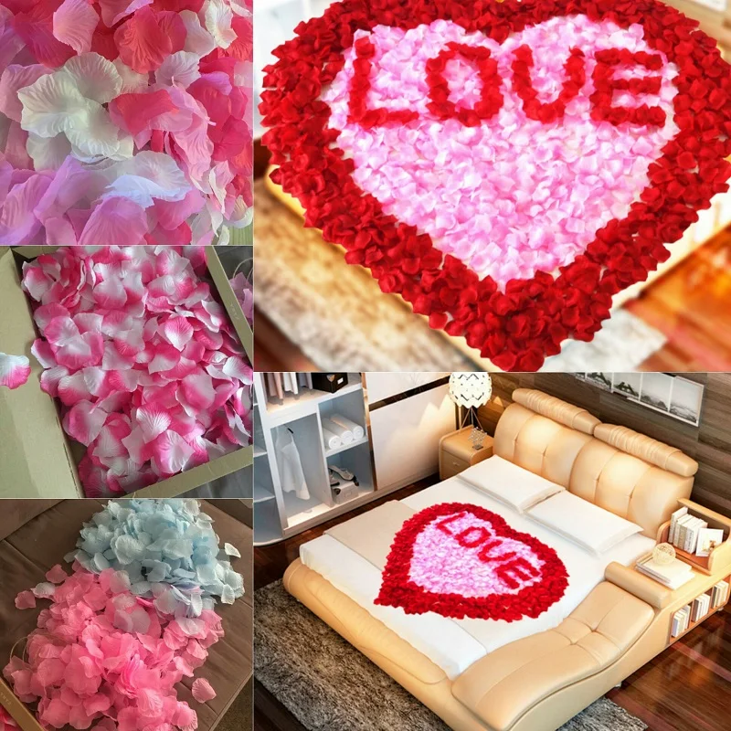  3000 Pcs Rose Petals Artificial Flowers Silk Petals