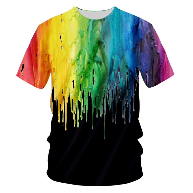 

Hipster Funny T shirt Men Women Harajuku 3D Print Rainbow-planet T-shirt Unisex Summer Tops Tees Custom Clothing Plus size S-7XL