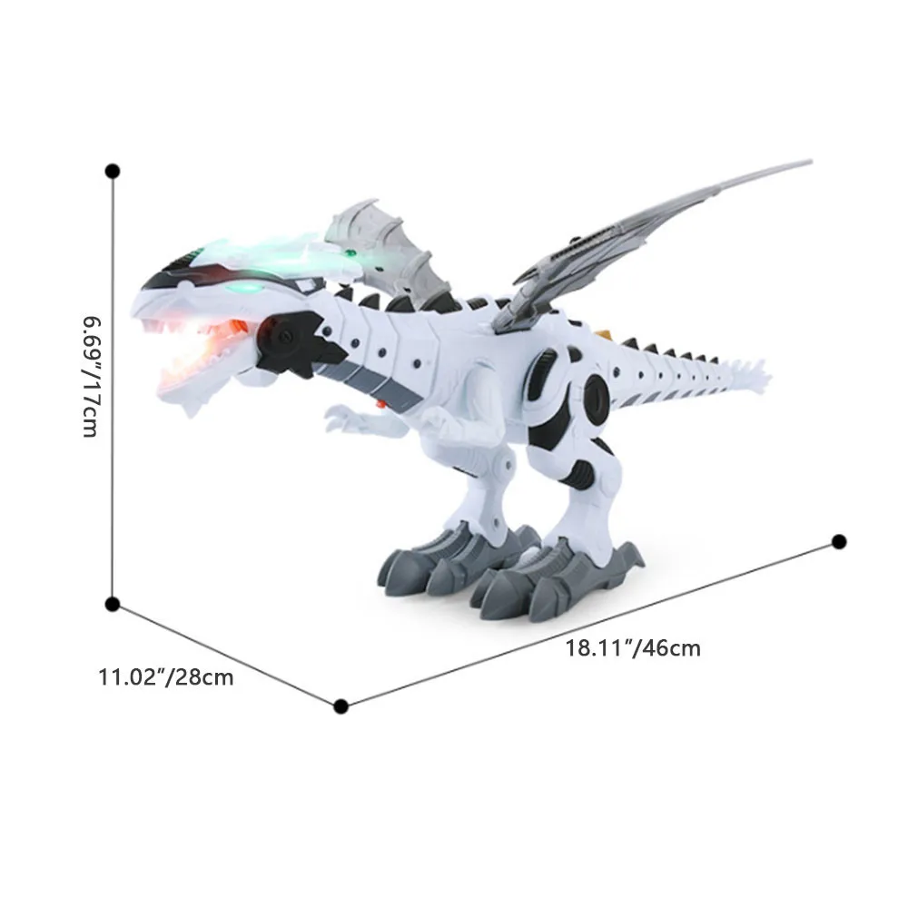 Электрический динозавр светодио дный лошадки LED прогулки огонь динозавр механические птерозавры мир динозавров интерактивная игрушка для